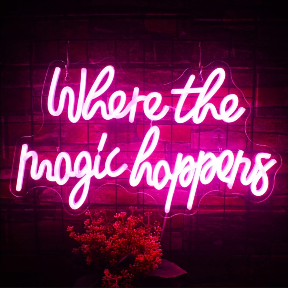 Where the Magic Happens Pink Neon Light Party Wedding Date Night Couple Decor - Picture 1 of 6